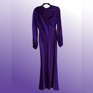 ASOS Satin Effect Long Button Back Gown